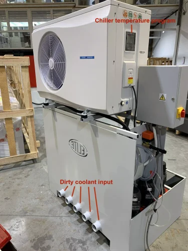 Dettagli del sistema di raffreddamento e filtrazione ELITE modello FILTRAmaq PRO