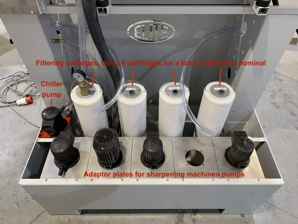 Dettagli del sistema di raffreddamento e filtrazione ELITE modello FILTRAmaq PRO