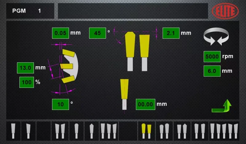 Touch screen che consente una programmazione rapida e semplice. Modello ELITE AVB 850