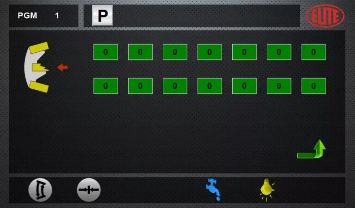 Pannello di controllo con display a colori del modello ELITE SVG 850