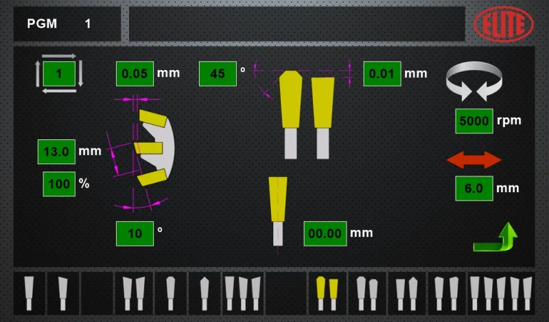 Touch screen che consente una programmazione rapida e semplice. Modello ELITE AVB 850